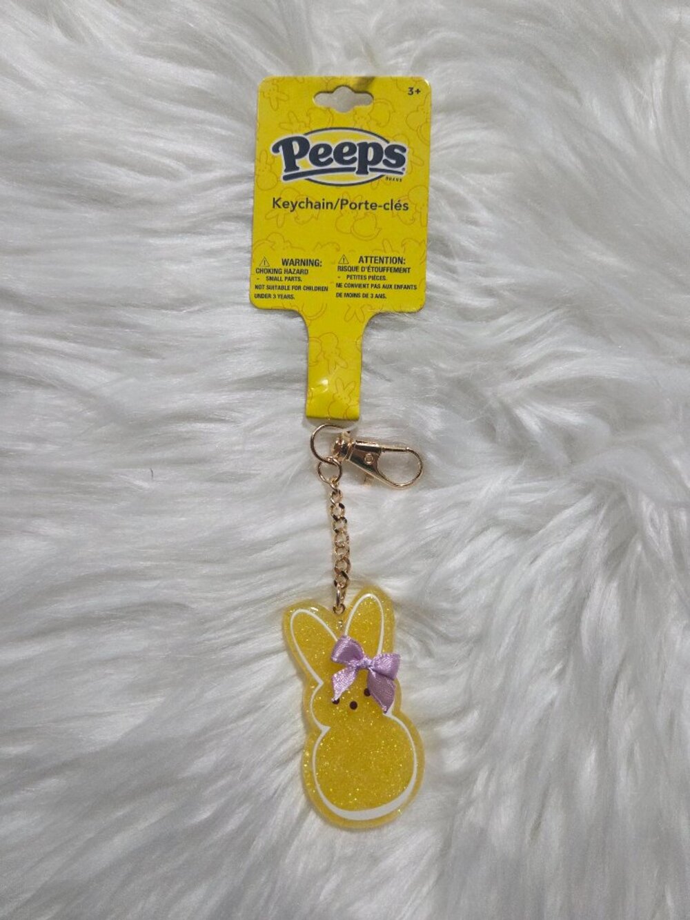 Peeps Yellow Bunny Keychain